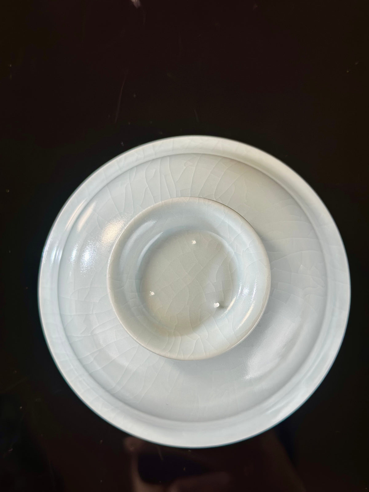 Handcrafted Ru Ware Classic Bowl Chinese High-class Ru Porcelain Ruyao Tea Bowl