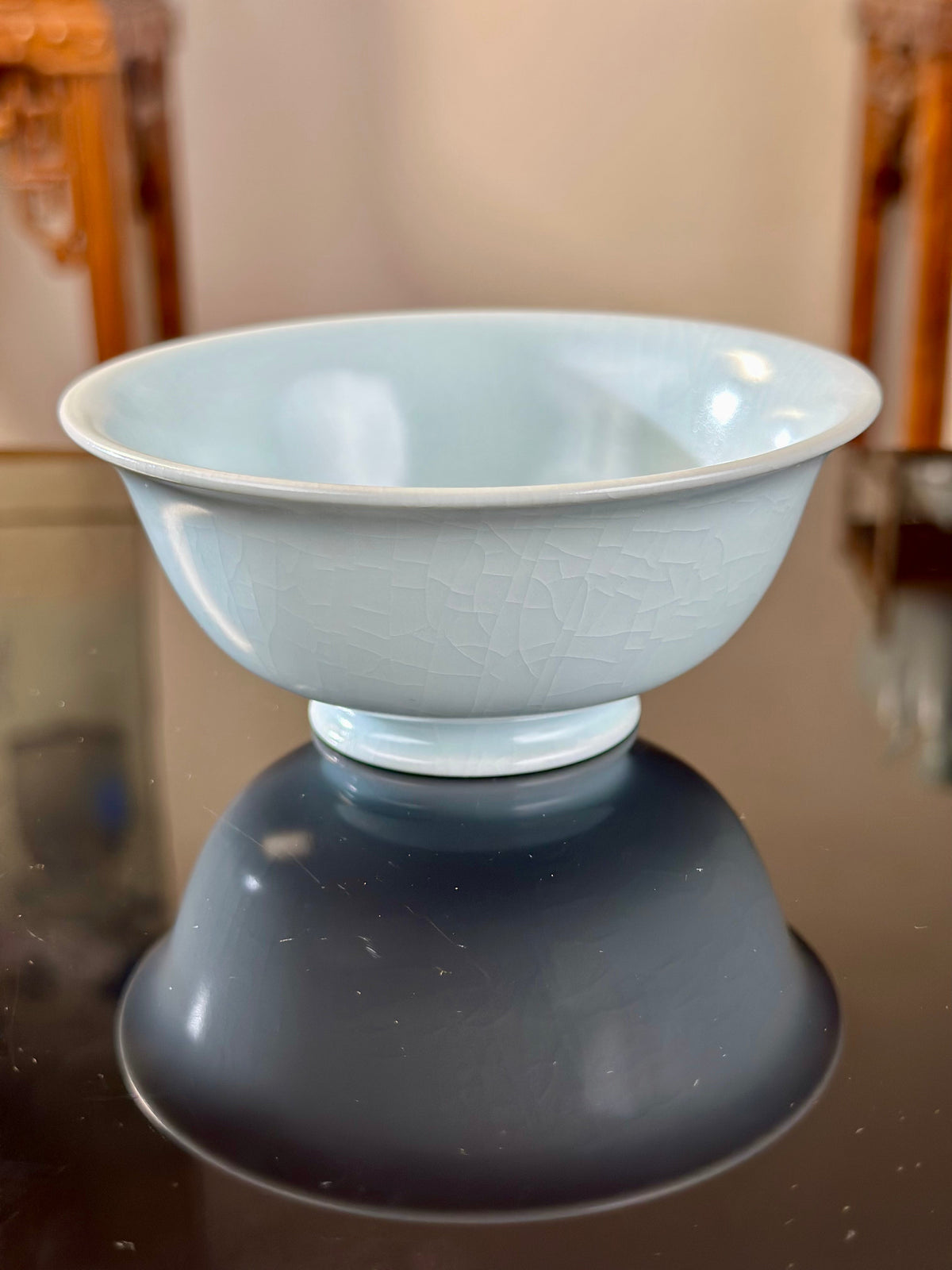 Handcrafted Ru Ware Classic Bowl Chinese High-class Ru Porcelain Ruyao Tea Bowl