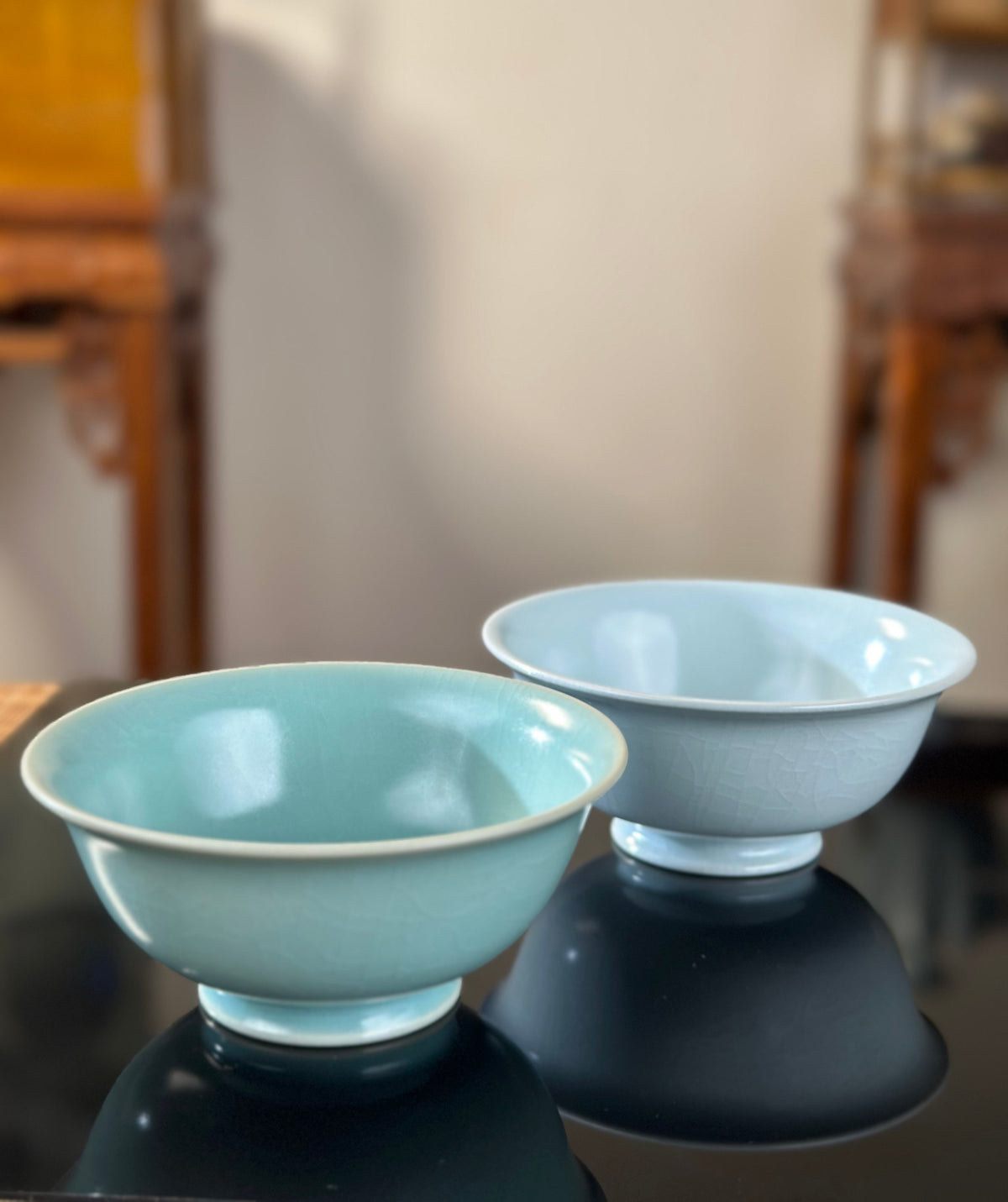 Handcrafted Ru Ware Classic Bowl Chinese High-class Ru Porcelain Ruyao Tea Bowl
