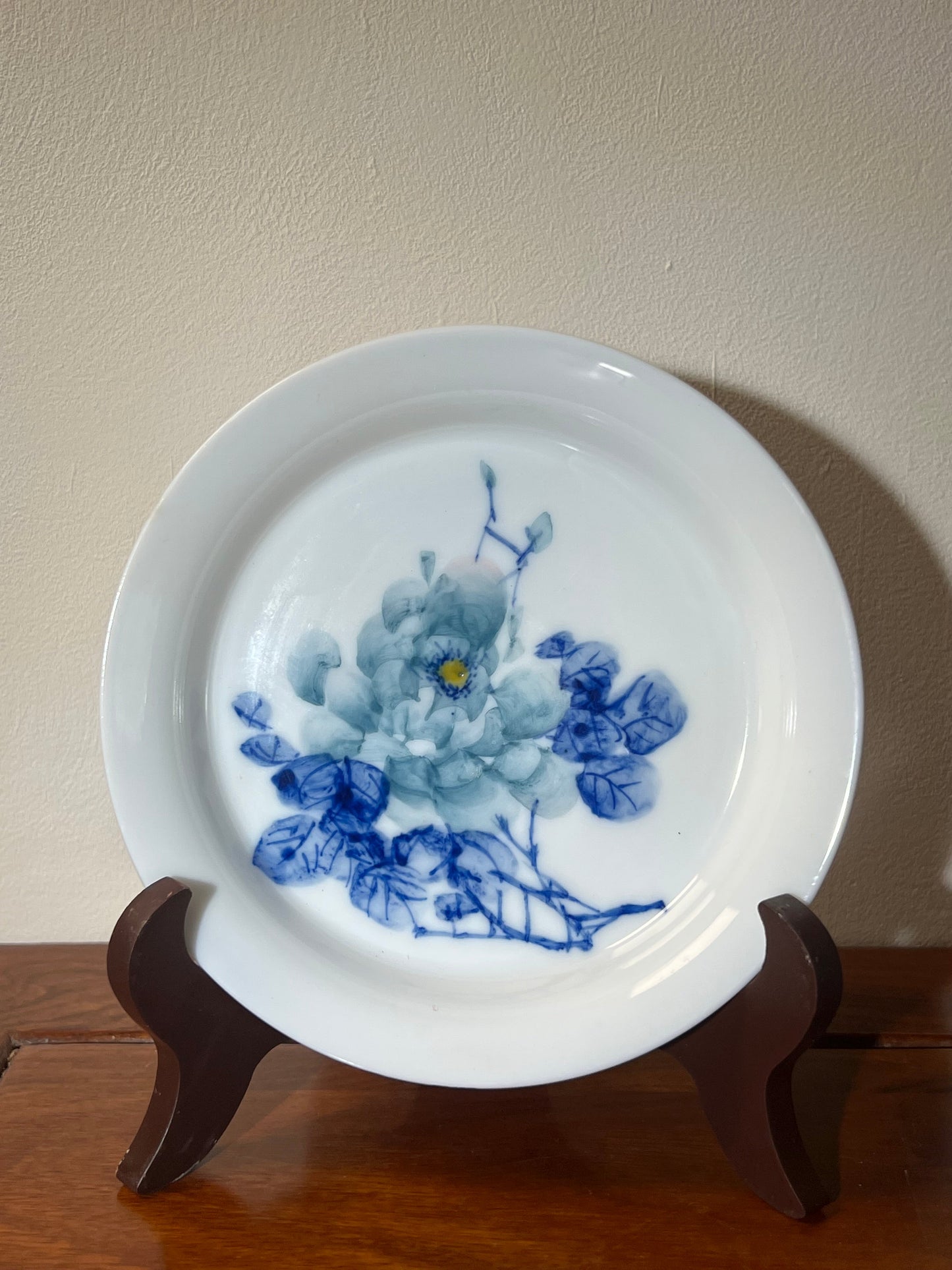 Handpainted Chinese Peony Blue and White Porcelain Teapot Jingdezhen Ceramic Master Pottery Artwork