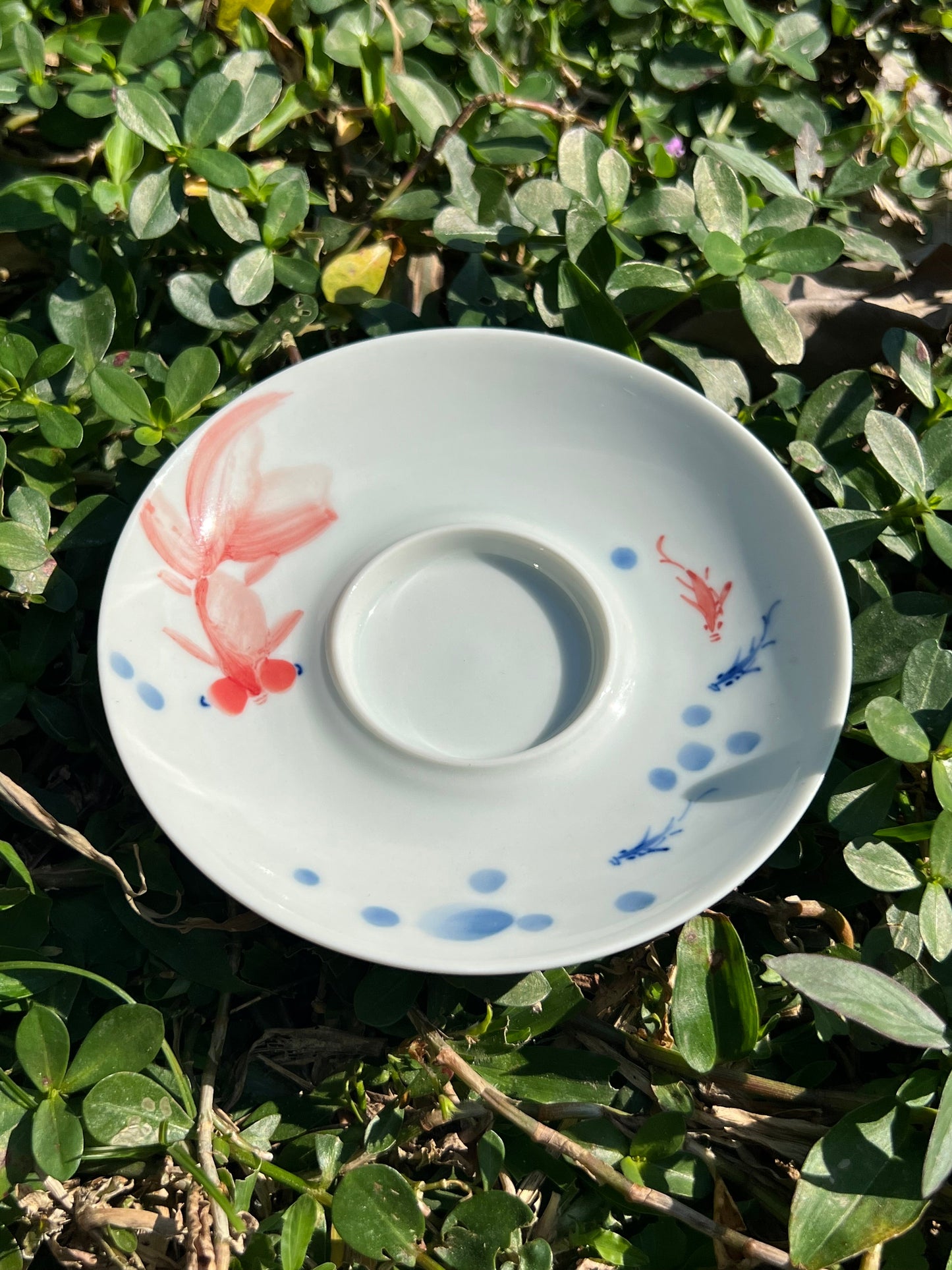 Handcrafted Chinese Handpainted Chinese Fish Pattern Teaset Jingdezhen Gaiwan Set Ceramic Master Pottery Artwork