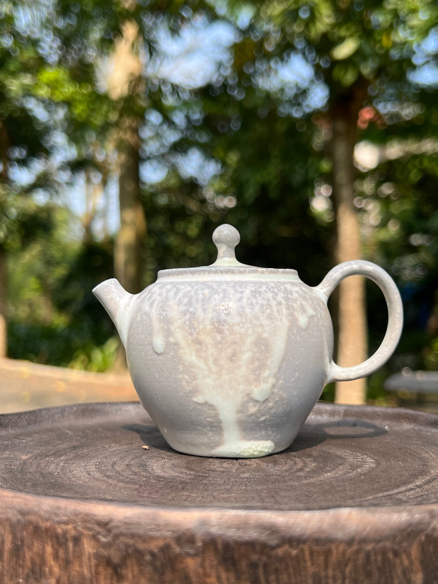 This is a woodfired ceramic teapot