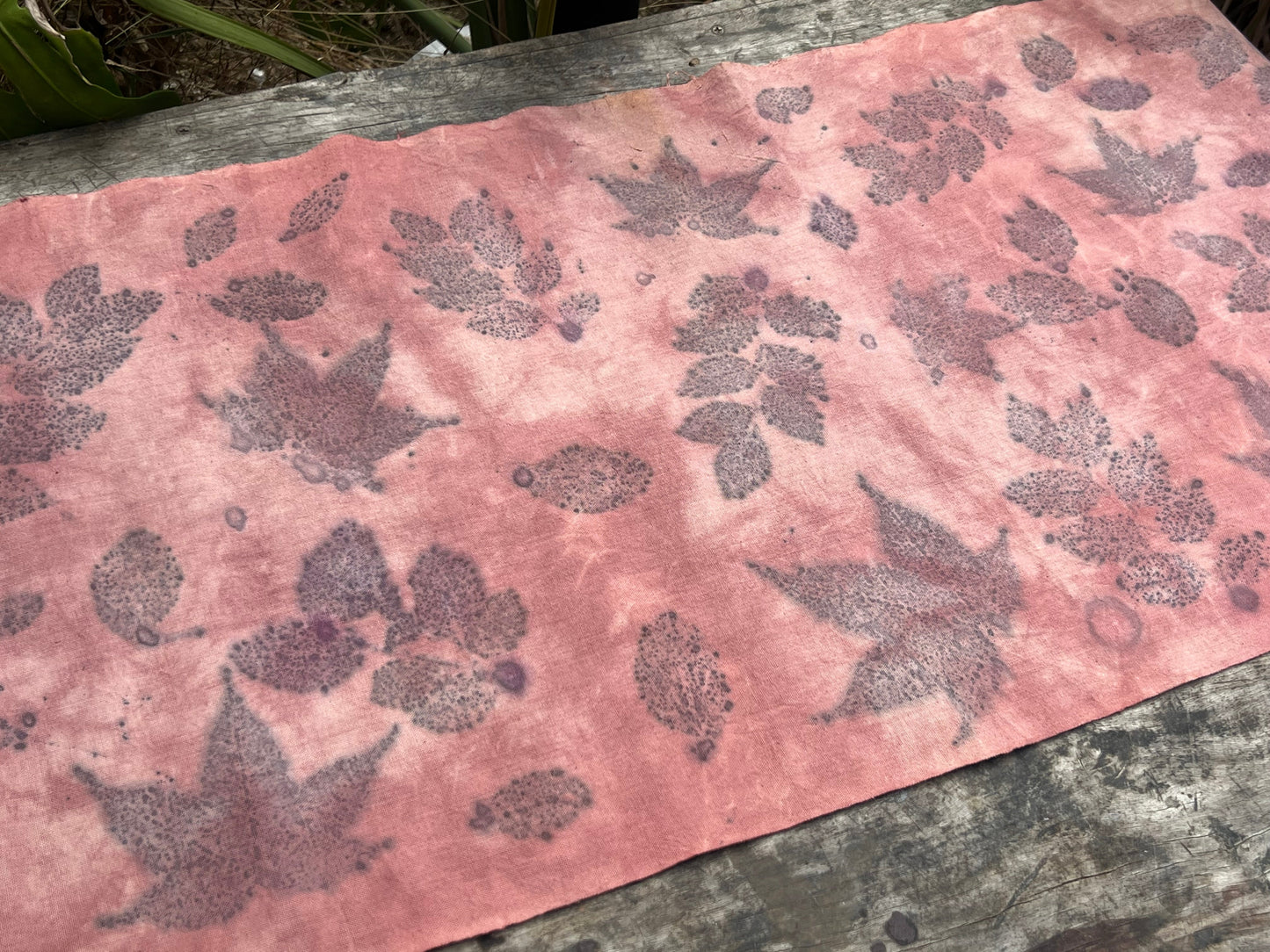 Hand Dyed Pink Tea Table Cloth Natura Plant Dyed Cotton Tea Mat Chabu Chaxi