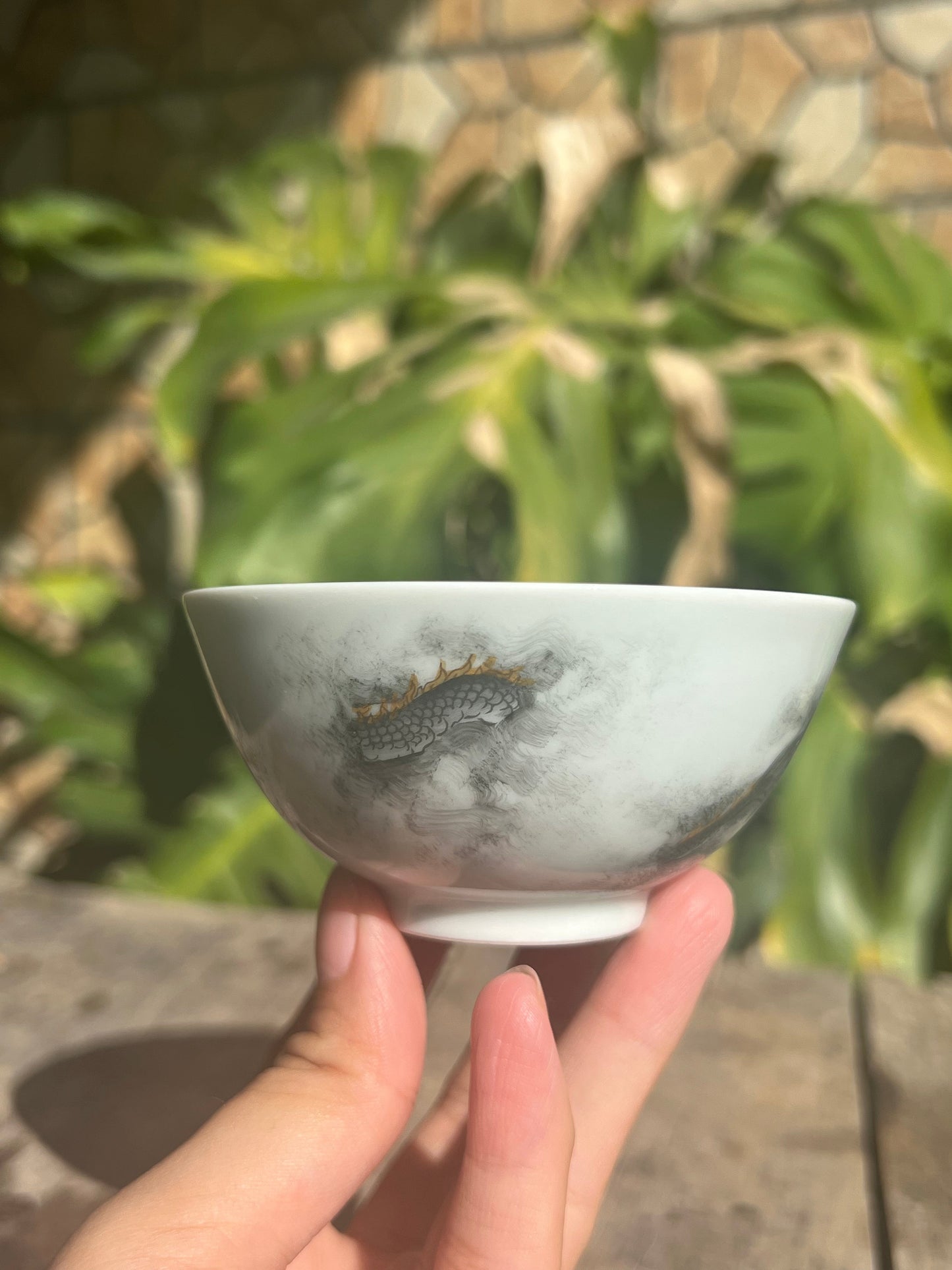 this is a Chinese Jingdezhen ceramic dragon teacup