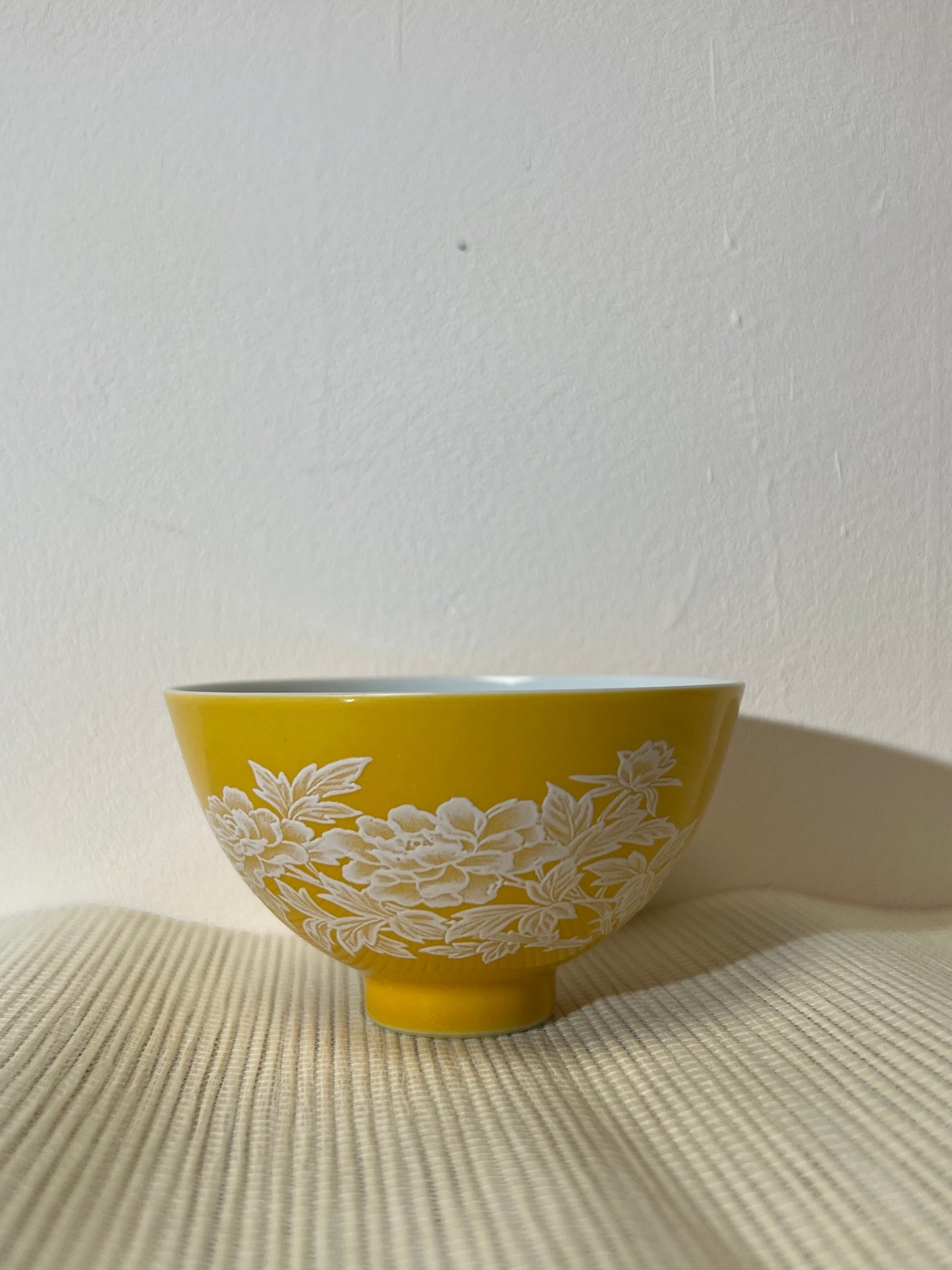 Handpainted Chinese Peony Flower Pattern Teacup Duibai Teacup Jingdezhen Master Ceramic Artwork