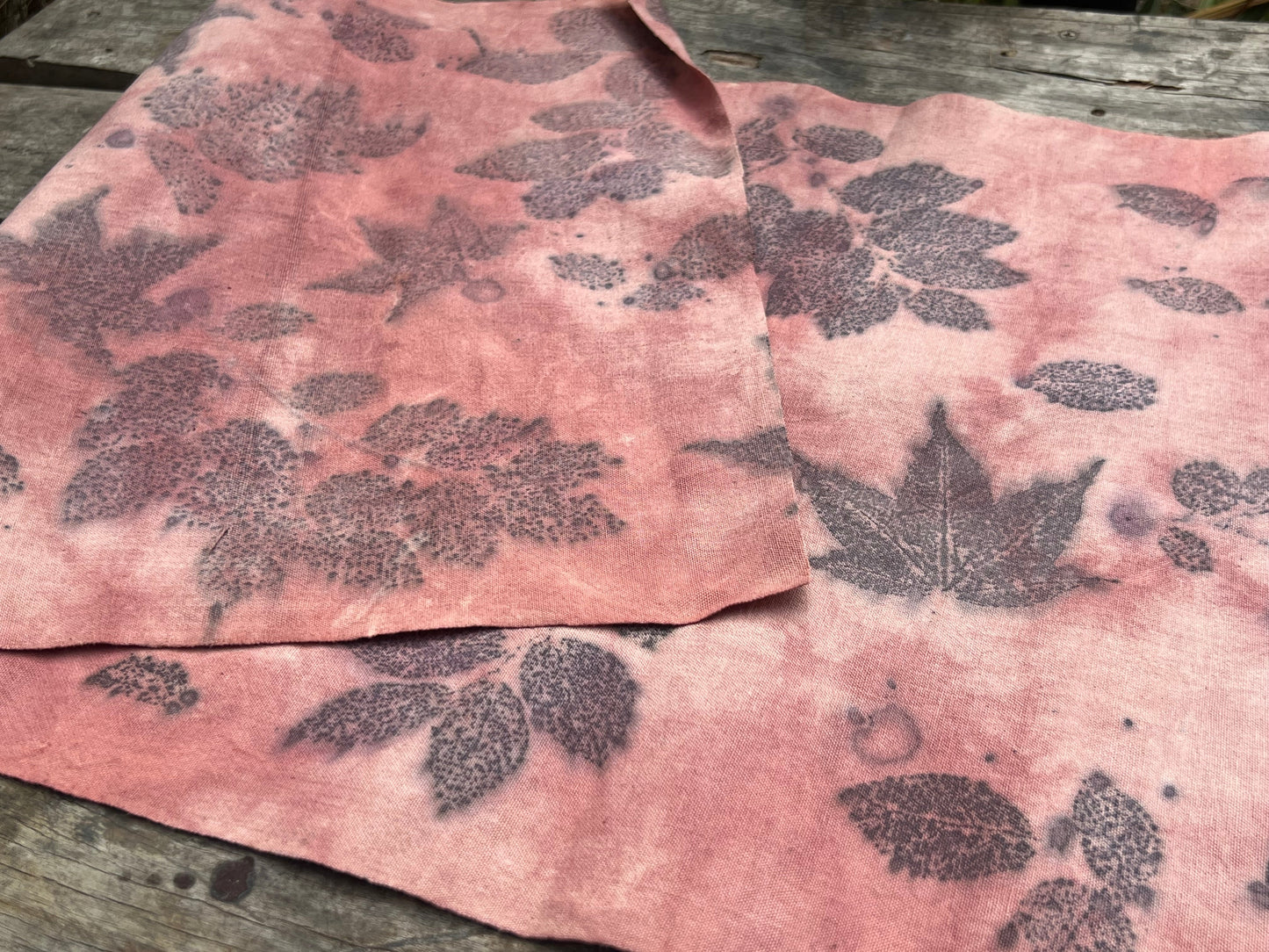 Hand Dyed Pink Tea Table Cloth Natura Plant Dyed Cotton Tea Mat Chabu Chaxi