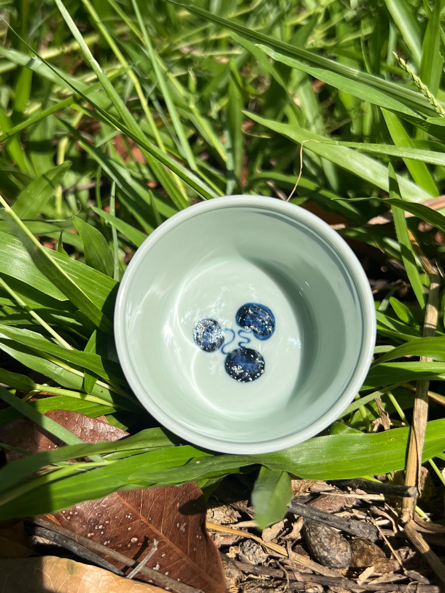 Hand Painted Chinese Antique Yuan Dynasty Blue and White Porcelain Fish and Algae Pattern Gaiwan Set Jingdezhen Master Ceramic Artwork