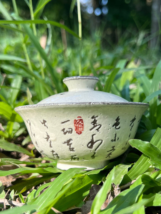 this is a pottery gaiwan. this is a kohiki teapot