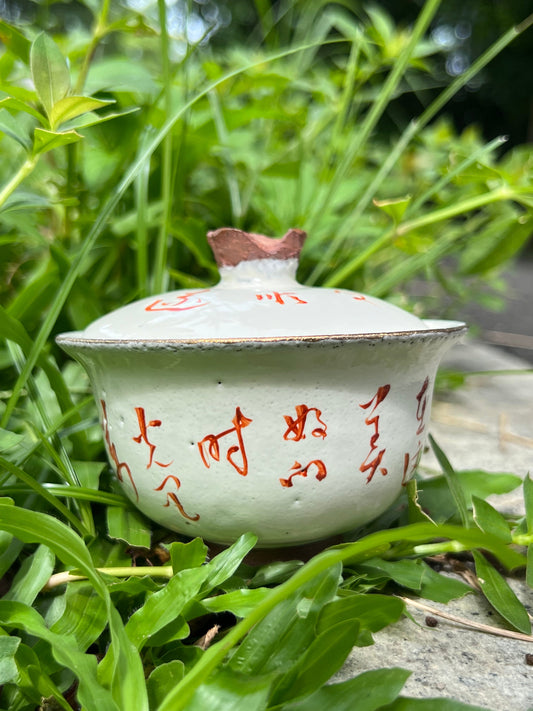 this is a pottery alum red gaiwan 