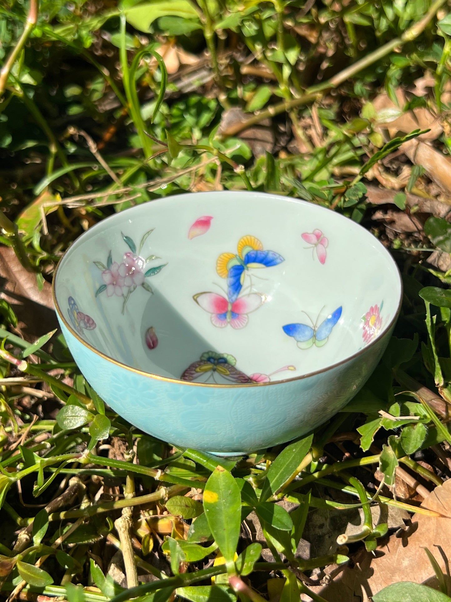 Hand Painted Pahua Chinese Butterfly Gaiwan Jingdezhen Master Ceramic Artwork