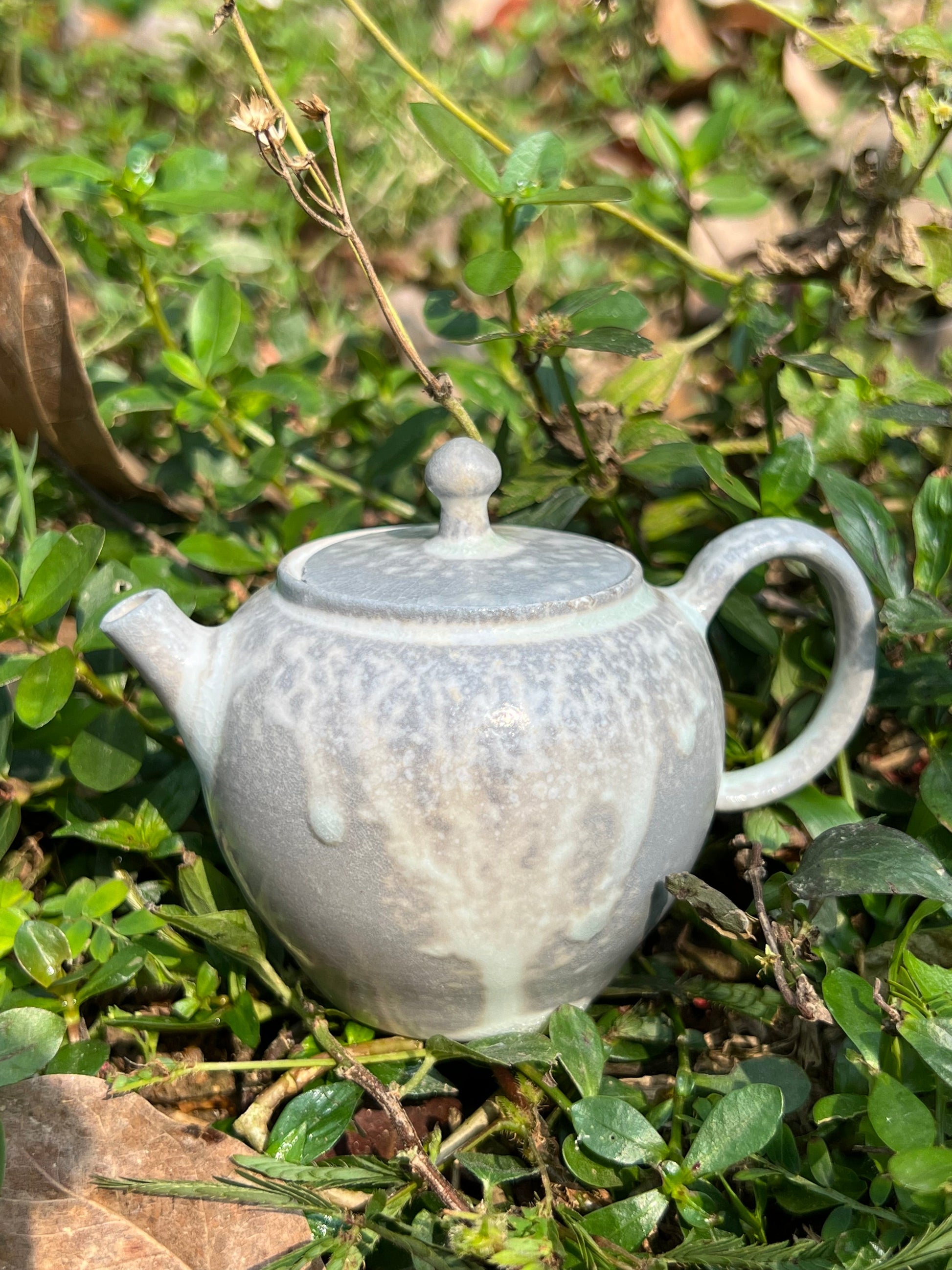 This is a woodfired ceramic teapot