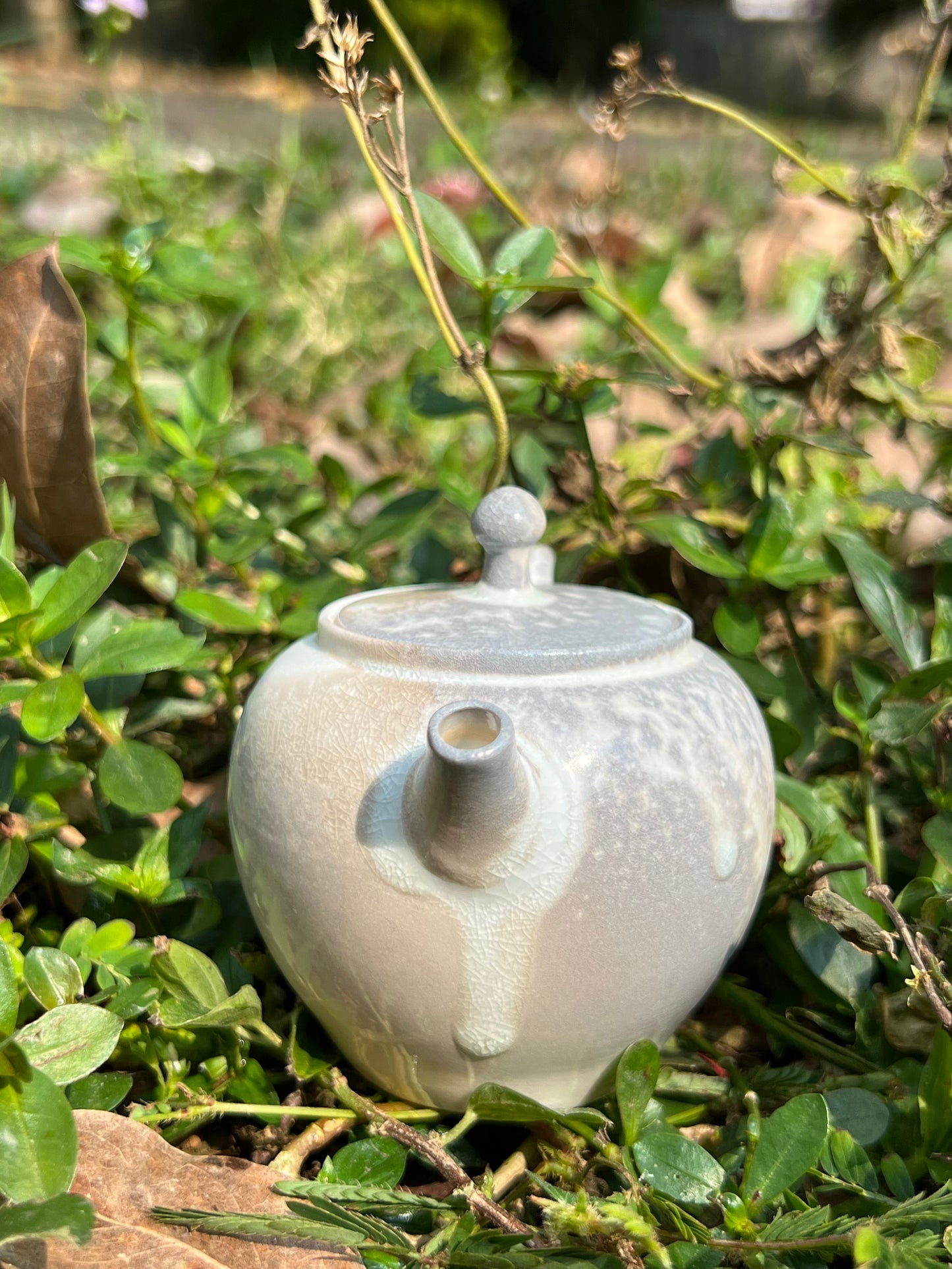 This is a woodfired ceramic teapot