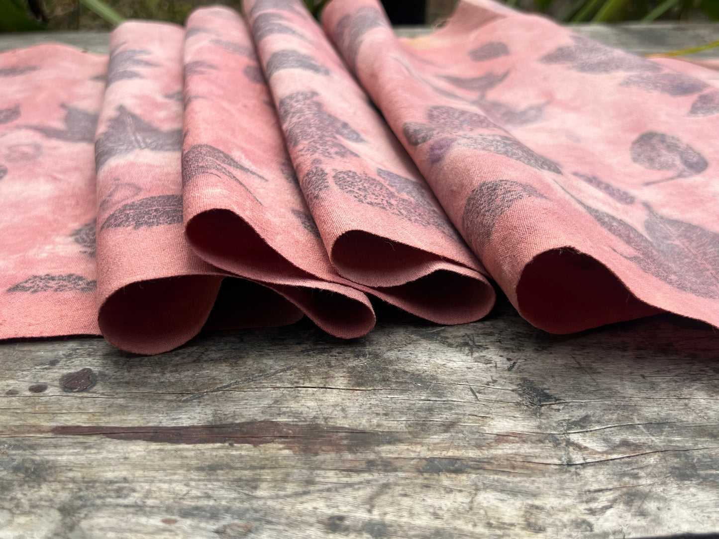 Hand Dyed Pink Tea Table Cloth Natura Plant Dyed Cotton Tea Mat Chabu Chaxi