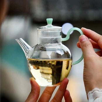 This is a glass teapot