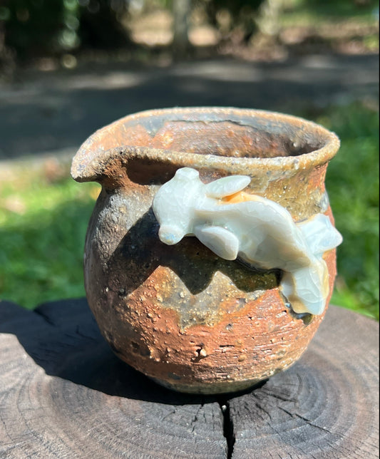 This is a woodfired pottery faircup gongdaobei