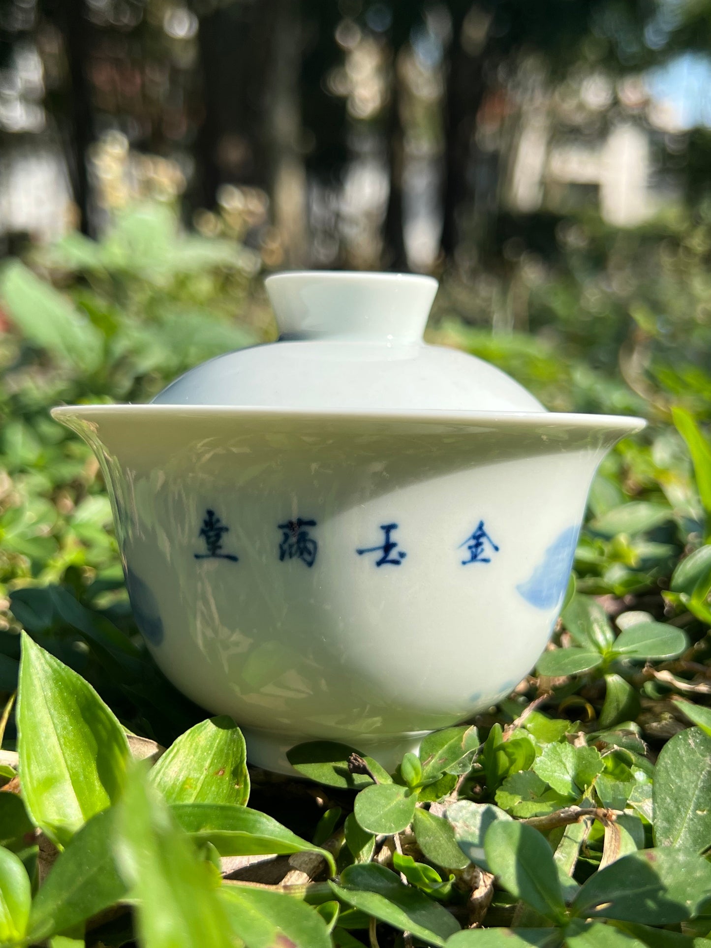 Handcrafted Chinese Handpainted Chinese Fish Pattern Teaset Jingdezhen Gaiwan Set Ceramic Master Pottery Artwork