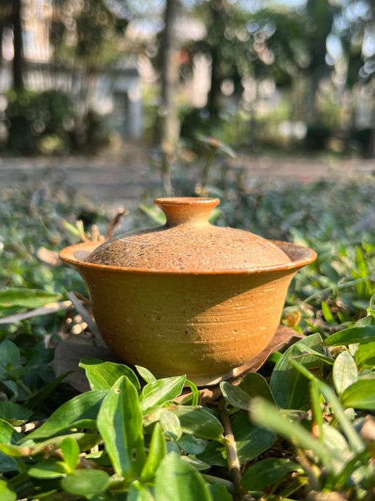 This is a pottery teapot.this is a pottery gaiwan