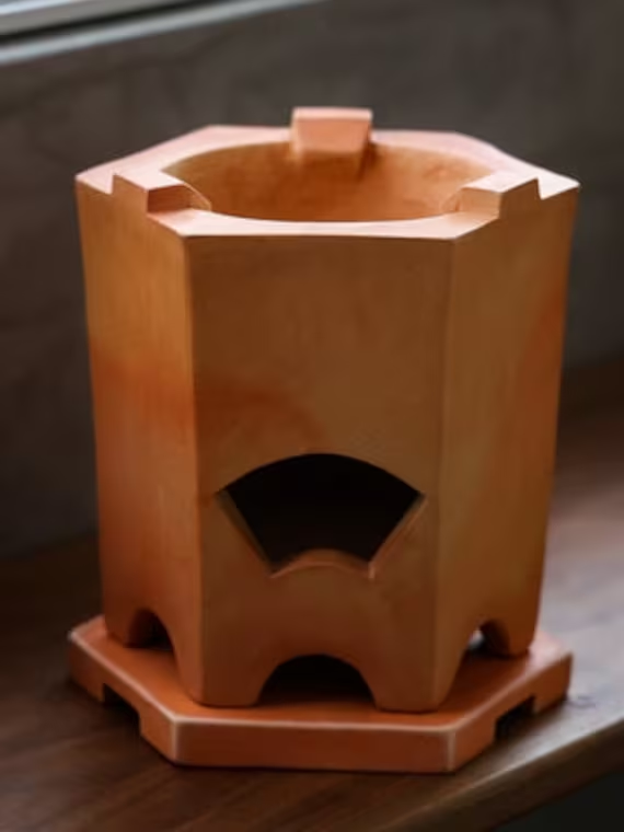 This is a pottery stove