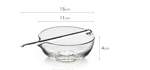 This is a glass tea bowl