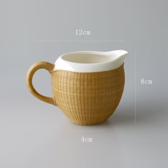 this is a bamboo weaving ceramic gaiwan teapot