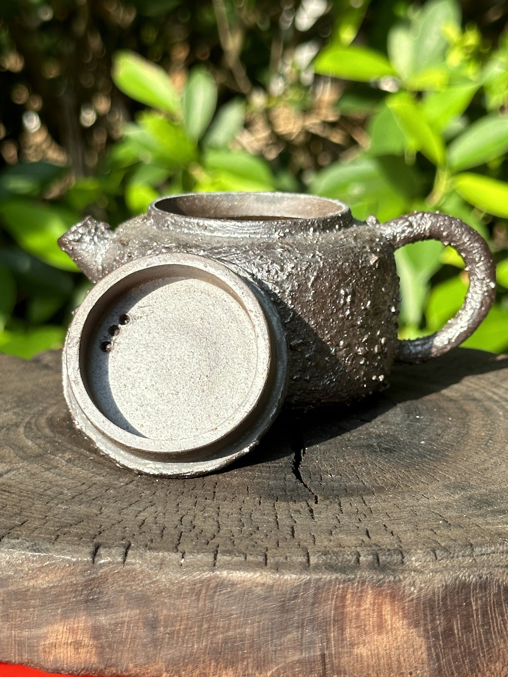 This is a woodfired pottery teapot