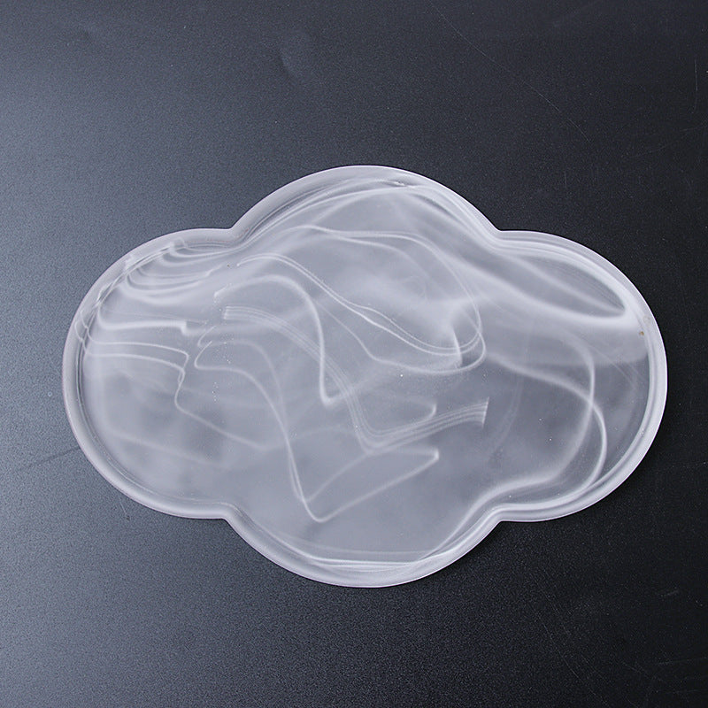 Handmade Glass Teapot Holder Dry Tea Tray Hai Tang Flower Tea Boat