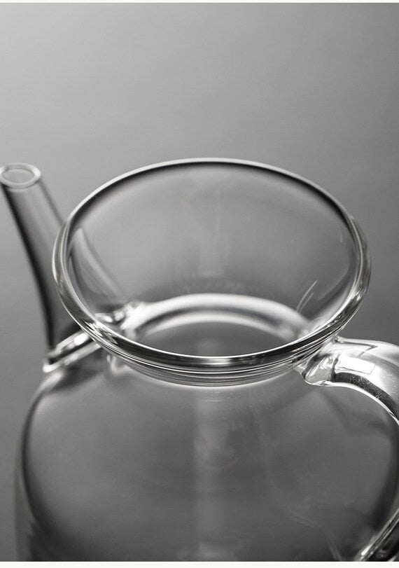 This is a glass teapot