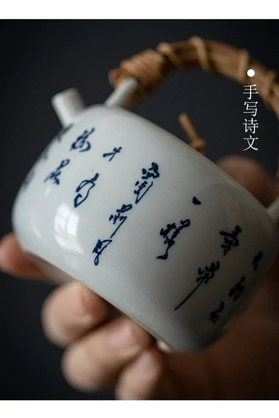 This is a ceramic teapot