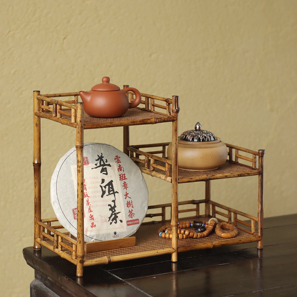 This is a meilu bamboo shelf.this is a bamboo teaware storage shelf