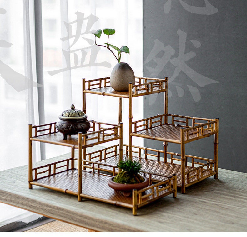 This is a meilu bamboo shelf.this is a bamboo teaware storage shelf