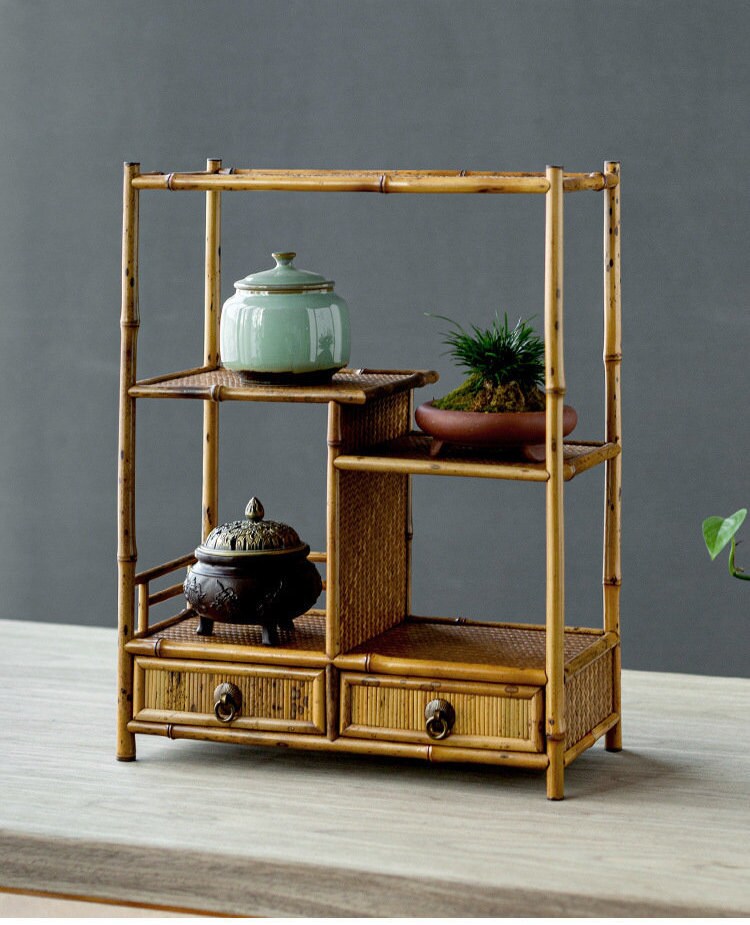 This is a meilu bamboo shelf bamboo rack.this is a bamboo teaware storage shelf