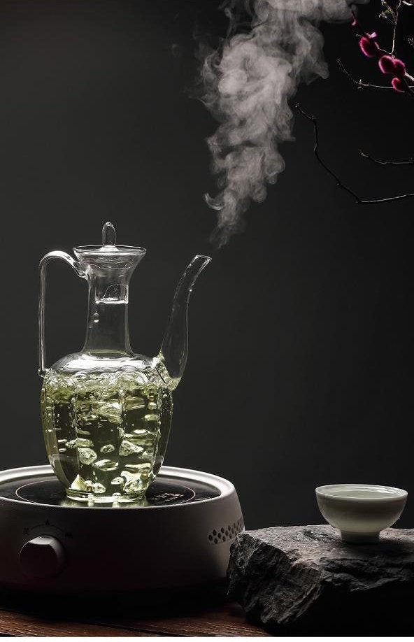 This is a glass teapot. This is a glass kettle