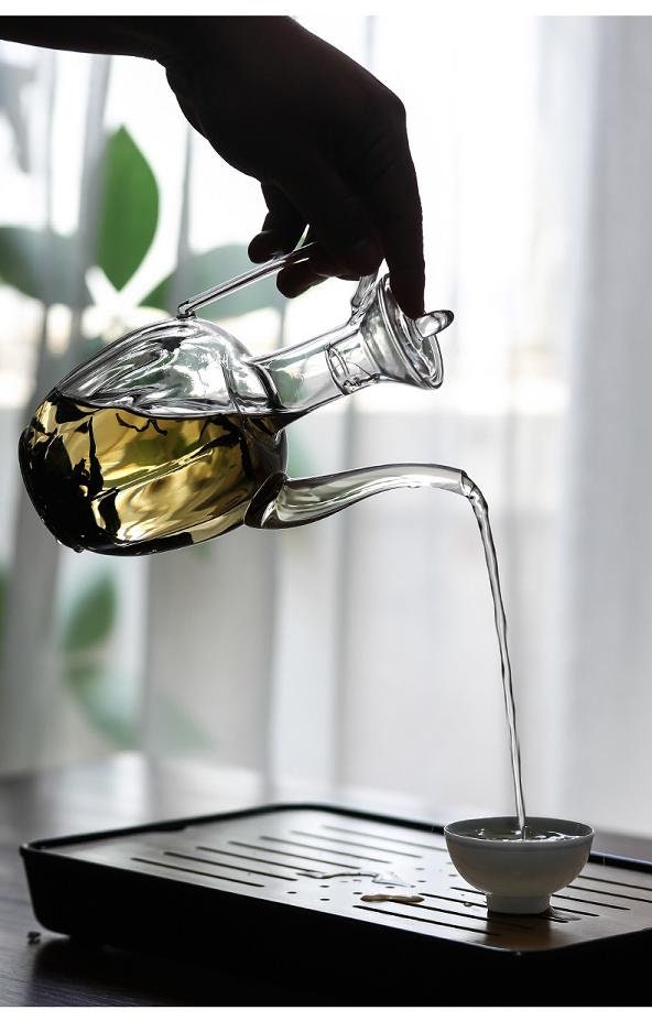 This is a glass teapot. This is a glass kettle