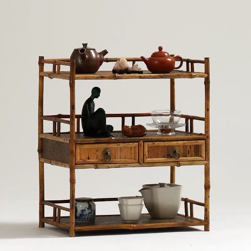 This is a meilu bamboo shelf bamboo rack.this is a bamboo teaware storage shelf