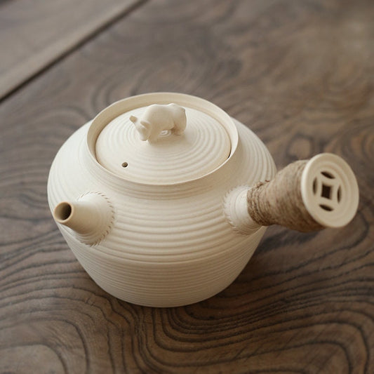 This is a pottery kettle