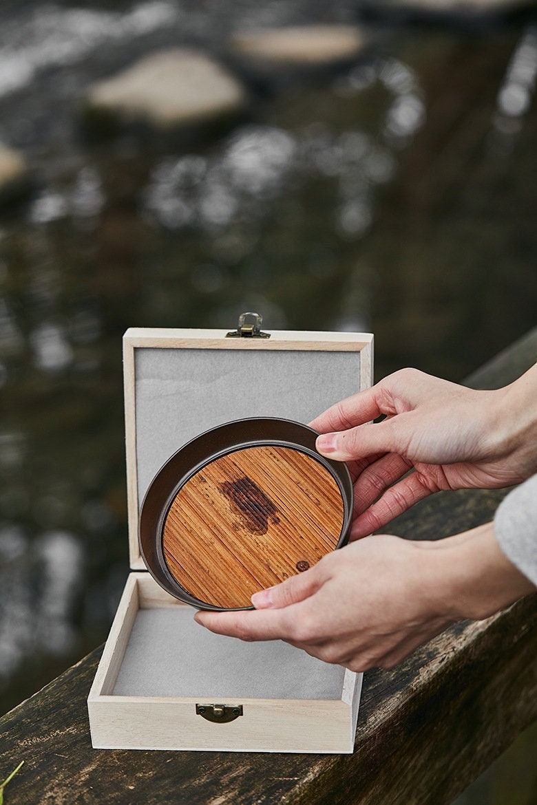 Handcrafted Tea Bamboo Mental Tin Tray Mottled Bamboo Tin Tea Boat Chaozhou Tray Chinese Artwork Teapot Holder Tea Boat