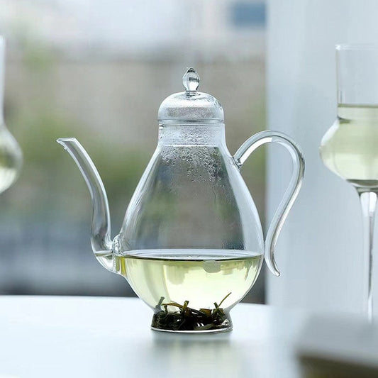 This is a glass teapot