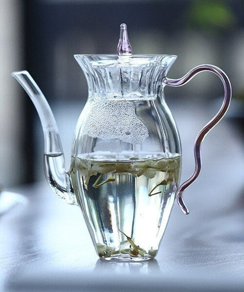 This is a glass teapot