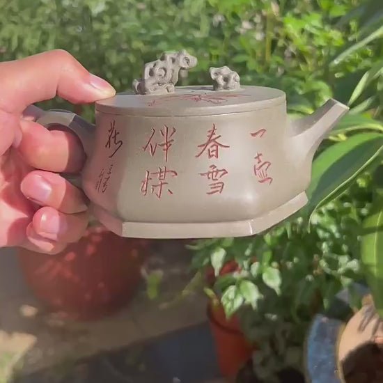 This is a Yixing teapot. this is Chinese yixing clay teapot 