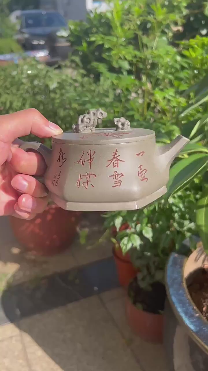 This is a Yixing teapot. this is Chinese yixing clay teapot 