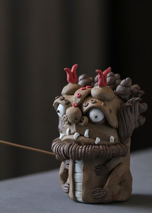 Handmade Tea Pet Incense Holder Orignial Pottery