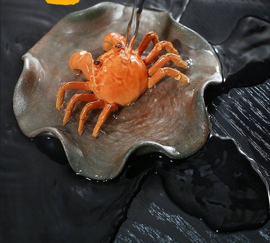 Handmade Changing Color Crabe Tea Pet Purple Mud Crab